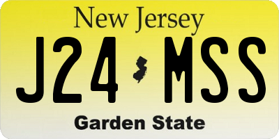 NJ license plate J24MSS