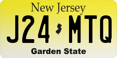 NJ license plate J24MTQ