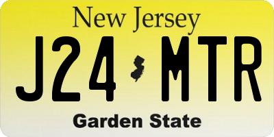 NJ license plate J24MTR