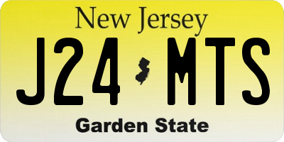 NJ license plate J24MTS