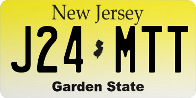 NJ license plate J24MTT