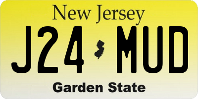 NJ license plate J24MUD