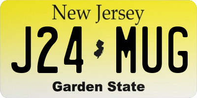 NJ license plate J24MUG