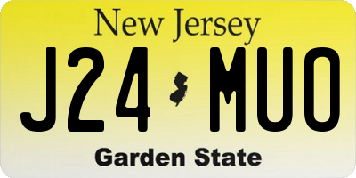NJ license plate J24MUO