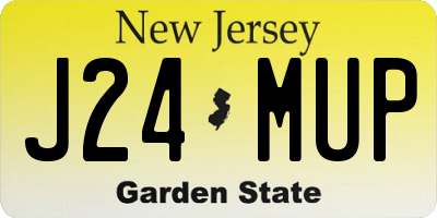 NJ license plate J24MUP