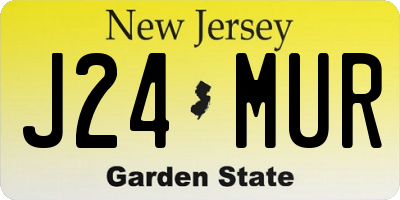NJ license plate J24MUR