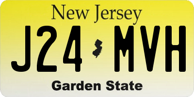NJ license plate J24MVH