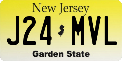 NJ license plate J24MVL