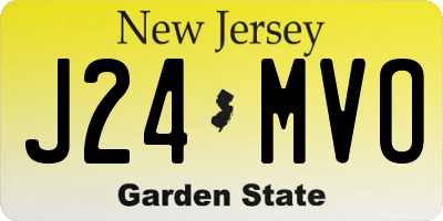 NJ license plate J24MVO