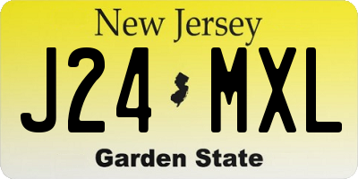 NJ license plate J24MXL