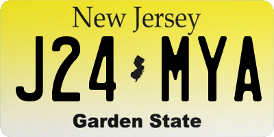 NJ license plate J24MYA