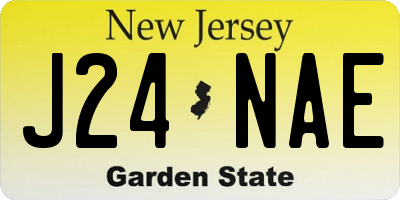 NJ license plate J24NAE