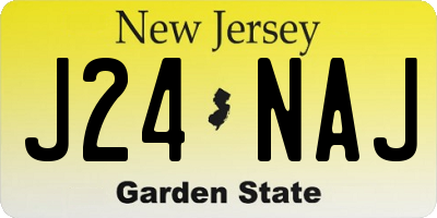 NJ license plate J24NAJ