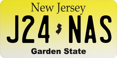 NJ license plate J24NAS