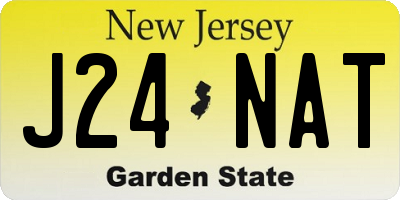 NJ license plate J24NAT