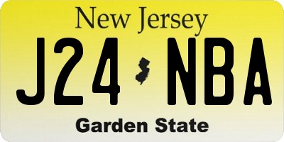 NJ license plate J24NBA