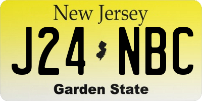 NJ license plate J24NBC