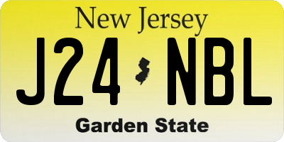 NJ license plate J24NBL