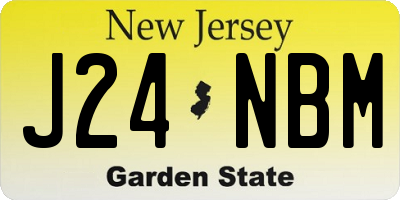 NJ license plate J24NBM