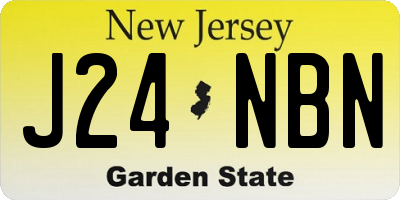 NJ license plate J24NBN