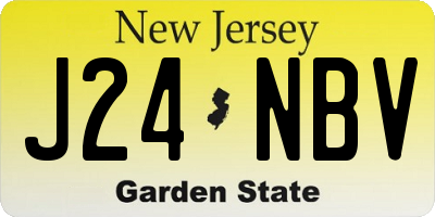 NJ license plate J24NBV