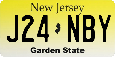 NJ license plate J24NBY
