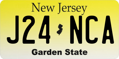 NJ license plate J24NCA
