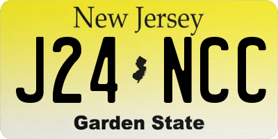 NJ license plate J24NCC