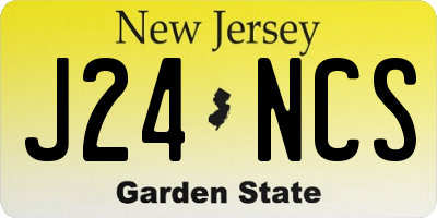 NJ license plate J24NCS