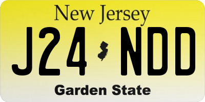 NJ license plate J24NDD