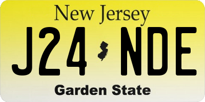 NJ license plate J24NDE