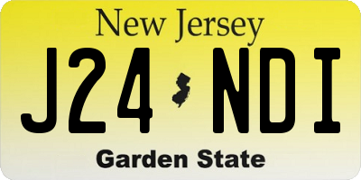 NJ license plate J24NDI