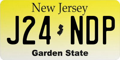 NJ license plate J24NDP