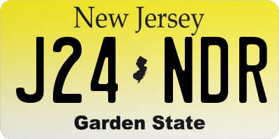 NJ license plate J24NDR