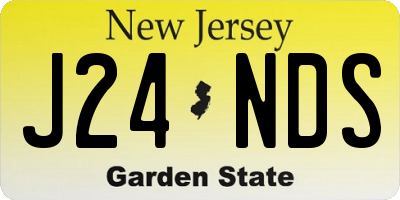 NJ license plate J24NDS