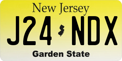NJ license plate J24NDX