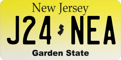 NJ license plate J24NEA