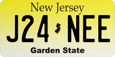 NJ license plate J24NEE
