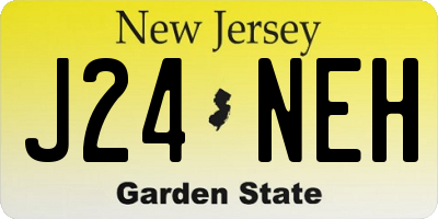 NJ license plate J24NEH
