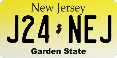 NJ license plate J24NEJ