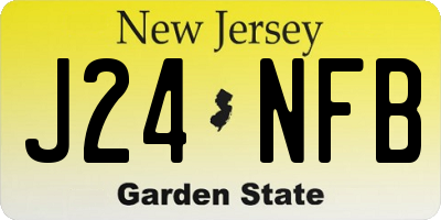 NJ license plate J24NFB
