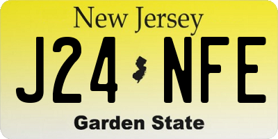 NJ license plate J24NFE