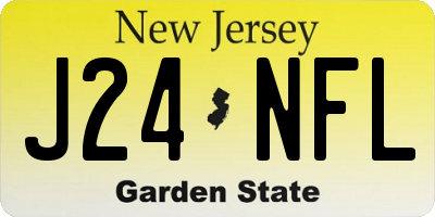 NJ license plate J24NFL