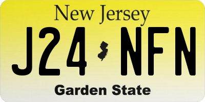 NJ license plate J24NFN