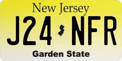 NJ license plate J24NFR