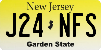 NJ license plate J24NFS