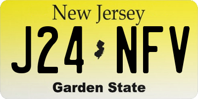 NJ license plate J24NFV