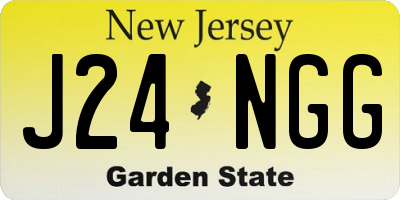 NJ license plate J24NGG