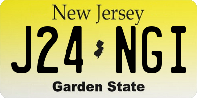 NJ license plate J24NGI