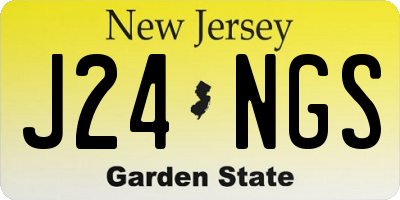 NJ license plate J24NGS
